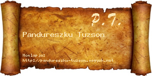 Pandureszku Tuzson névjegykártya